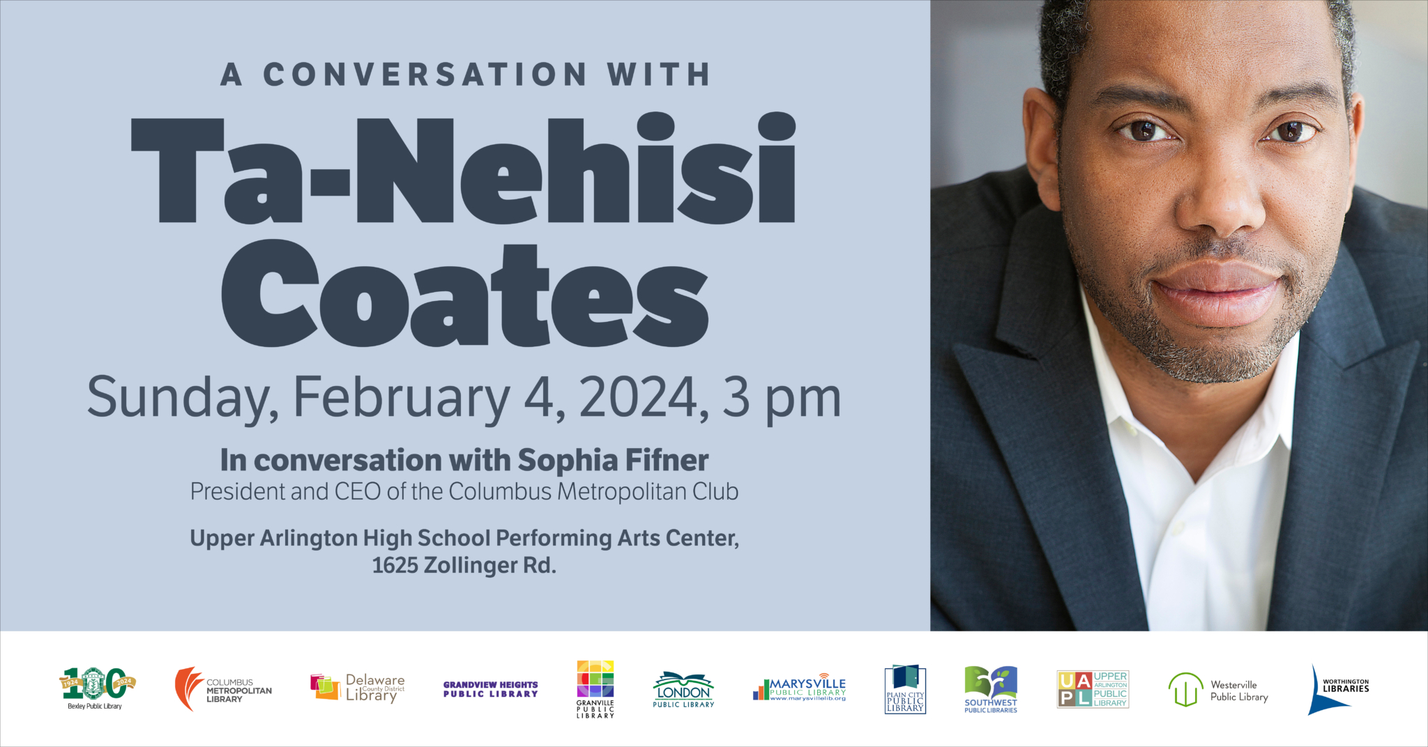 Libraries host author Ta-Nehisi Coates – Grandview Heights Public Library